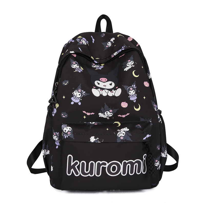 Cartoon printed back support schoolbag for grades 3-6, lightweight, waterproof and cute children's schoolbag, large-capacity backpack for college girls Item Picture