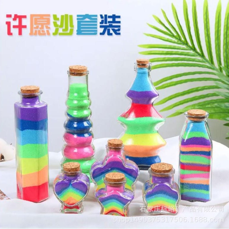 Colored sand small packages, 80-120 mesh colored sand bags, small packages of fine sand foundation colored sand DIY sand painting bags Application Scenario