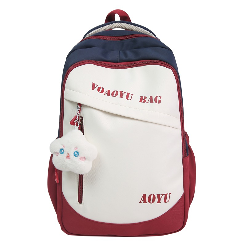 A new Korean-style ins high-appearance-level color-blocking letter chest bag for couples, a casual, simple and lightweight crossbody bag for traveling Item Picture