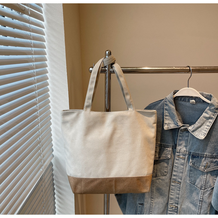 Spring new single-shoulder bag for women, large-capacity simple tote bag for work and commuting, color-blocking versatile handbag Application Scenario