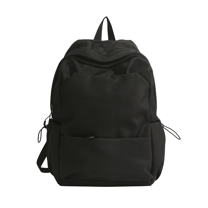 New forest-themed solid color waterproof, versatile and fashionable college student schoolbag, large-capacity simple backpack, casual single-shoulder bag Item Picture