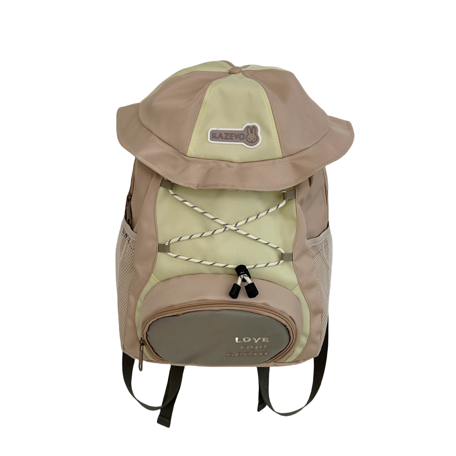 Korean-style niche backpacks, college students' fisherman hat backpacks, cute primary school students' large-capacity lightweight schoolbags for junior and senior high school students Item Picture