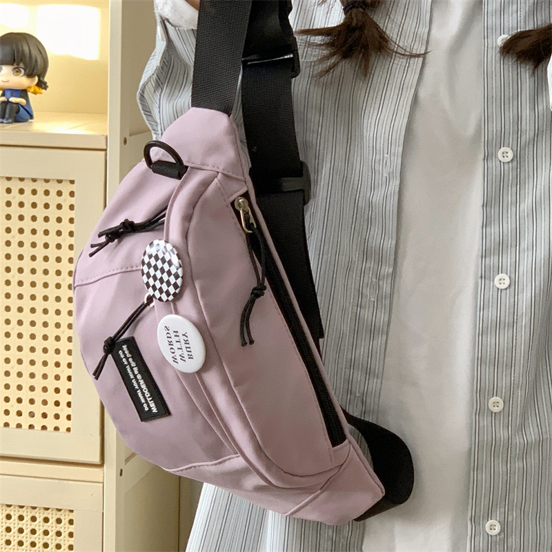 ins Spring Fashion streetwear crossbody bags are versatile for women, sporty and casual, student waist bags, and trendy single-shoulder and chest bags for men details Picture