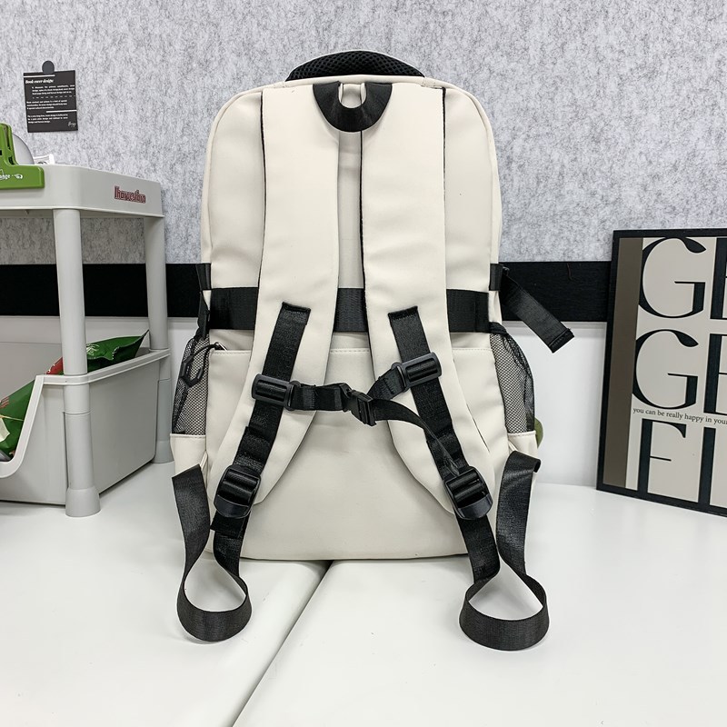 Japanese-style retro workwear, cool and large-capacity schoolbag for junior and senior high school students, versatile casual couple outdoor travel backpack Specification drawing
