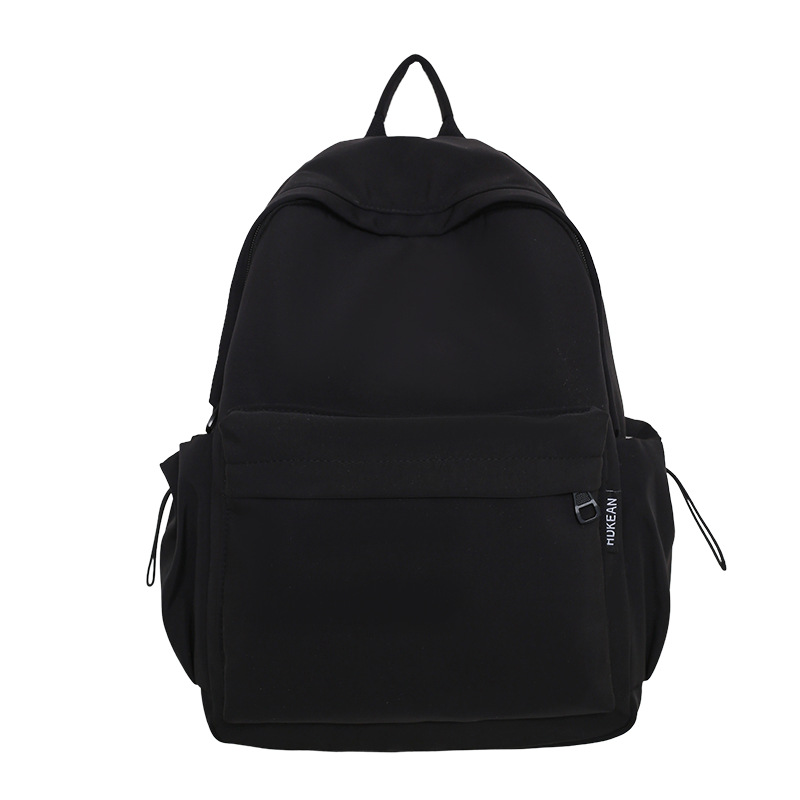Solid-color schoolbag for female college students, simple and ins-style Korean backpack, high appearance level backpack for female junior and senior high school students Item Picture