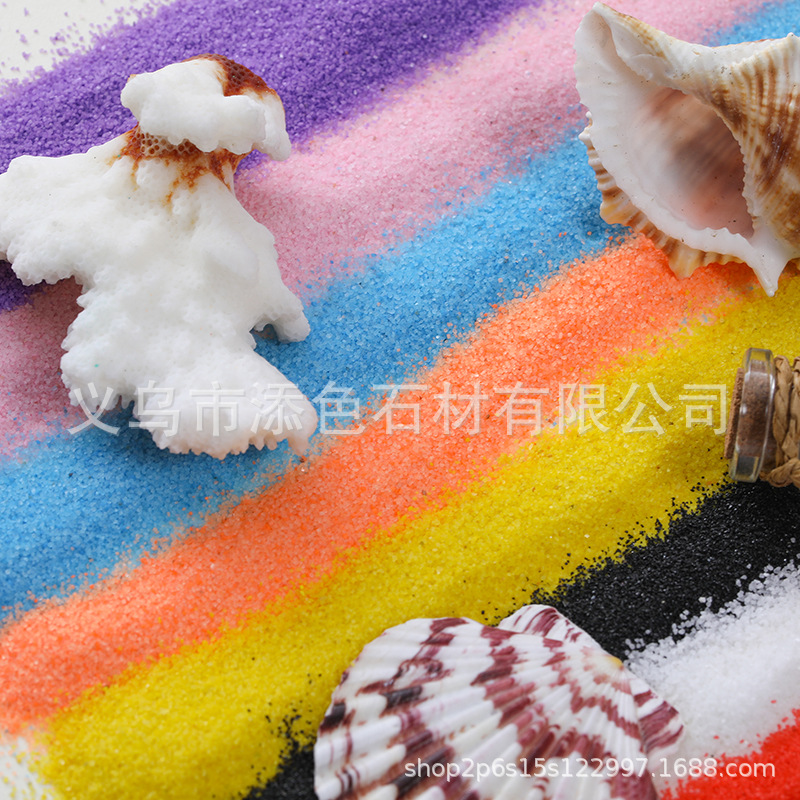 1 jin wholesale colored fine sand, foundation color sand, pink sand pool, wedding celebration landscape decoration, colored sand, quartz sand details Picture