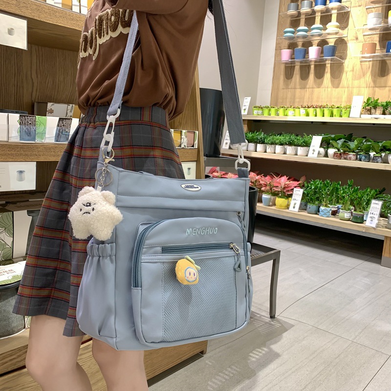 Japanese-style ins student crossbody bag, cute and casual for girls, large-capacity student tutorial bag, forest-style office worker single-shoulder bag full figure