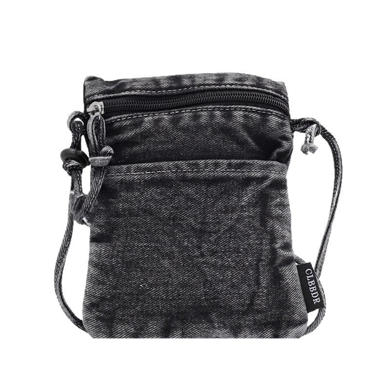 Artistic canvas small bag 2025 new style denim crossbody bag, street casual and trendy single-shoulder mobile phone bag Item Picture