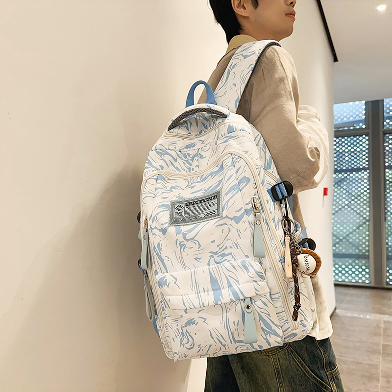 Japanese-style graffiti high appearance level middle school schoolbag for girls, 2024 new large-capacity hiking and travel backpack for men details Picture