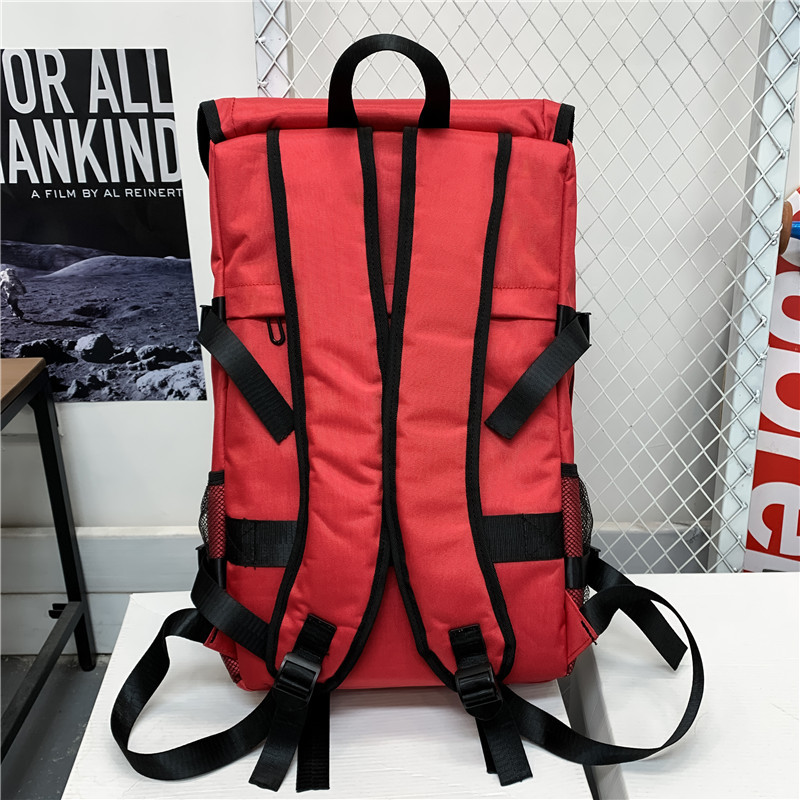Korean style ins workwear functional style personalized backpacks, men's trendy brand, large-capacity outdoor sports basketball training backpacks Specification drawing