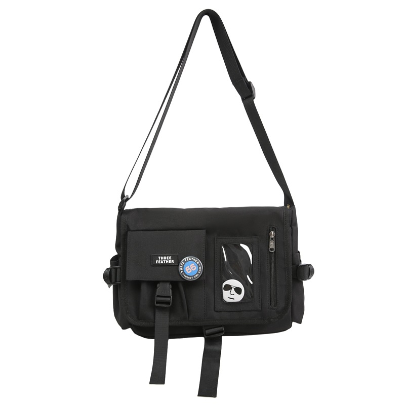 ins trendy Japanese casual workwear, multi-pocket messenger bag, crossbody bag, large-capacity single-shoulder bag for men Item Picture