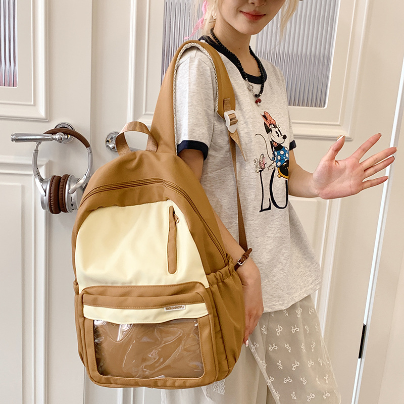 A new high-appearance-level Japanese Instagram-style 2D painbag, a casual and lightweight commuting backpack for middle and high school students full figure