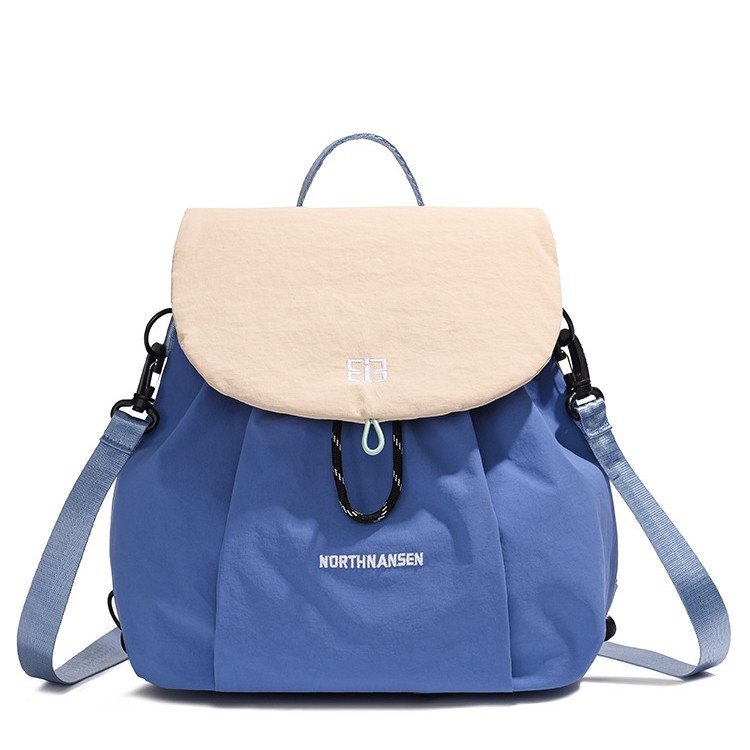 2025 New color-blocking outdoor waterproof commuting backpack, stylish large-capacity backpack, versatile casual bucket bag Item Picture