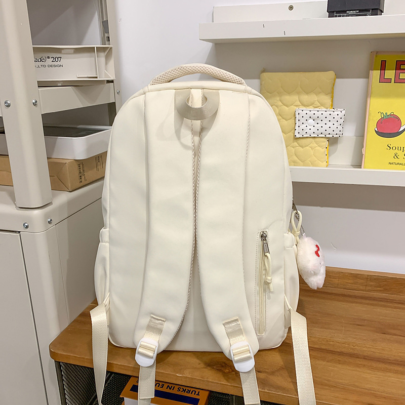 Japanese-style ins dopamine color contrast high appearance level school style backpack for girls large capacity middle school students two-piece backpack Specification drawing