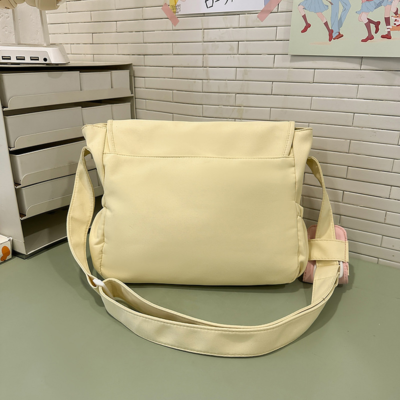 Cute new Korean style Instagram high-appearance-level primary and secondary school student tutorial bag, color-blocking sweet style girl pain bag, single-shoulder bag Specification drawing