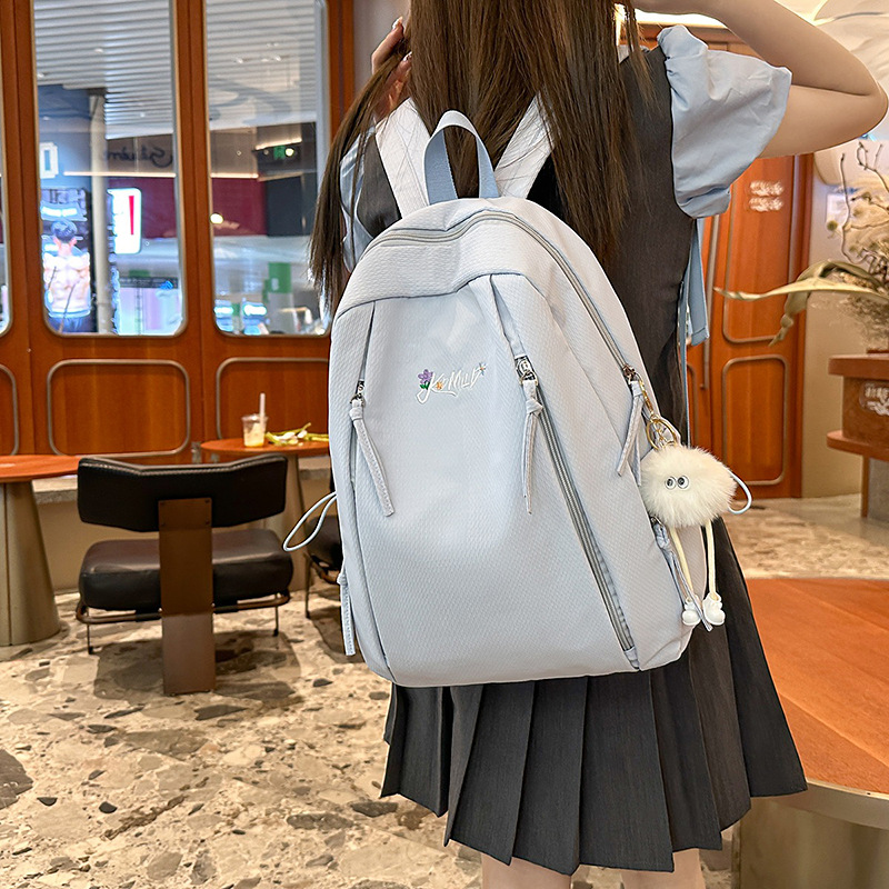 Korean-style ins high-appearance-level fresh and sweet girl backpack, a casual, lightweight and large-capacity backpack for primary and secondary school students details Picture