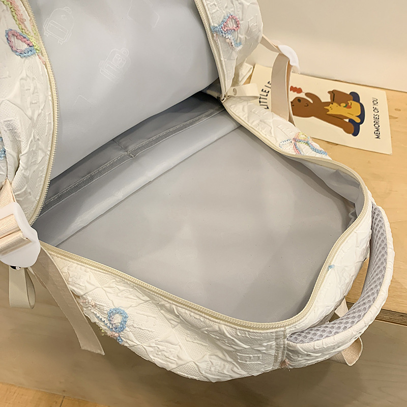 2025 New versatile large-capacity schoolbag for junior and senior high school students, fresh and sweet after-school bag, Korean-style backpack for girls Application Scenario