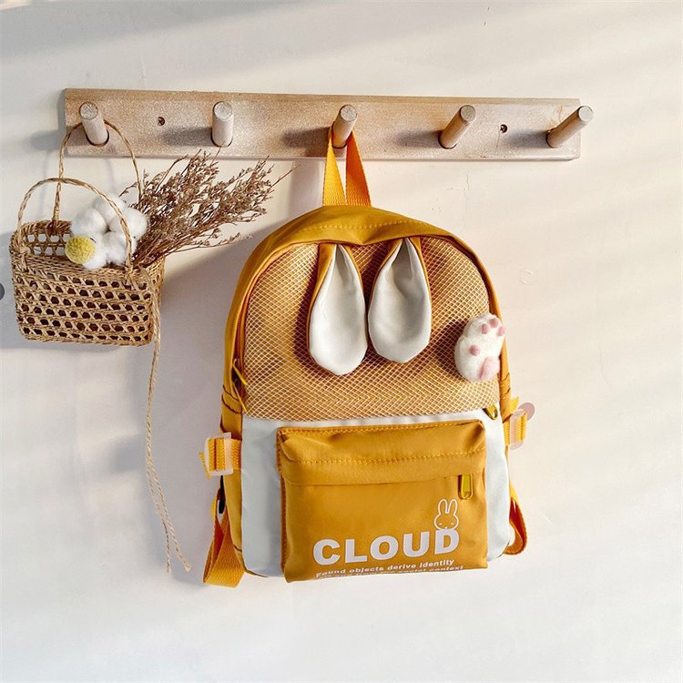 Spring New Children's backpacks, Rabbit Ears Leisure Kindergarten Boys' and Girls' bags, cartoon bags, cute shoulder bags for children Specification drawing