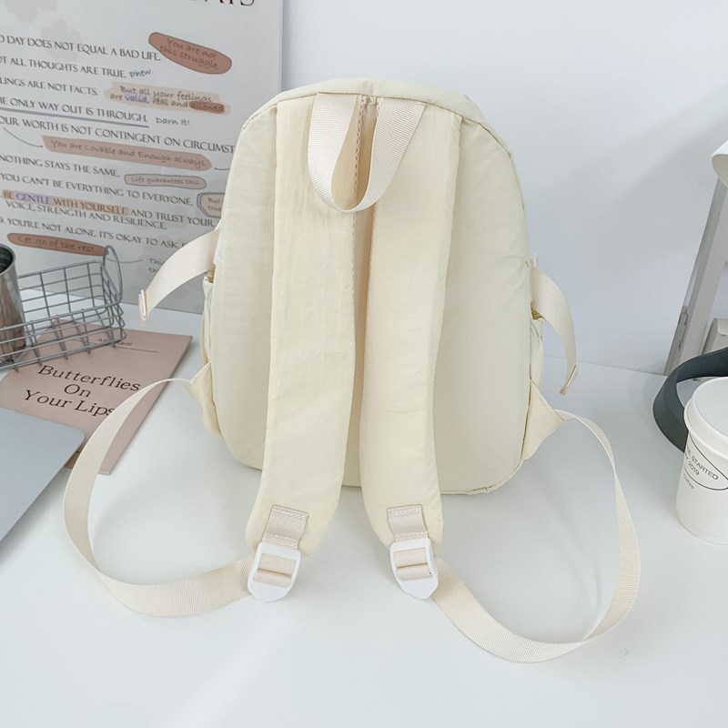 New spring lazy large-capacity backpack, versatile, sweet travel backpack, cute college student high appearance level schoolbag Specification drawing