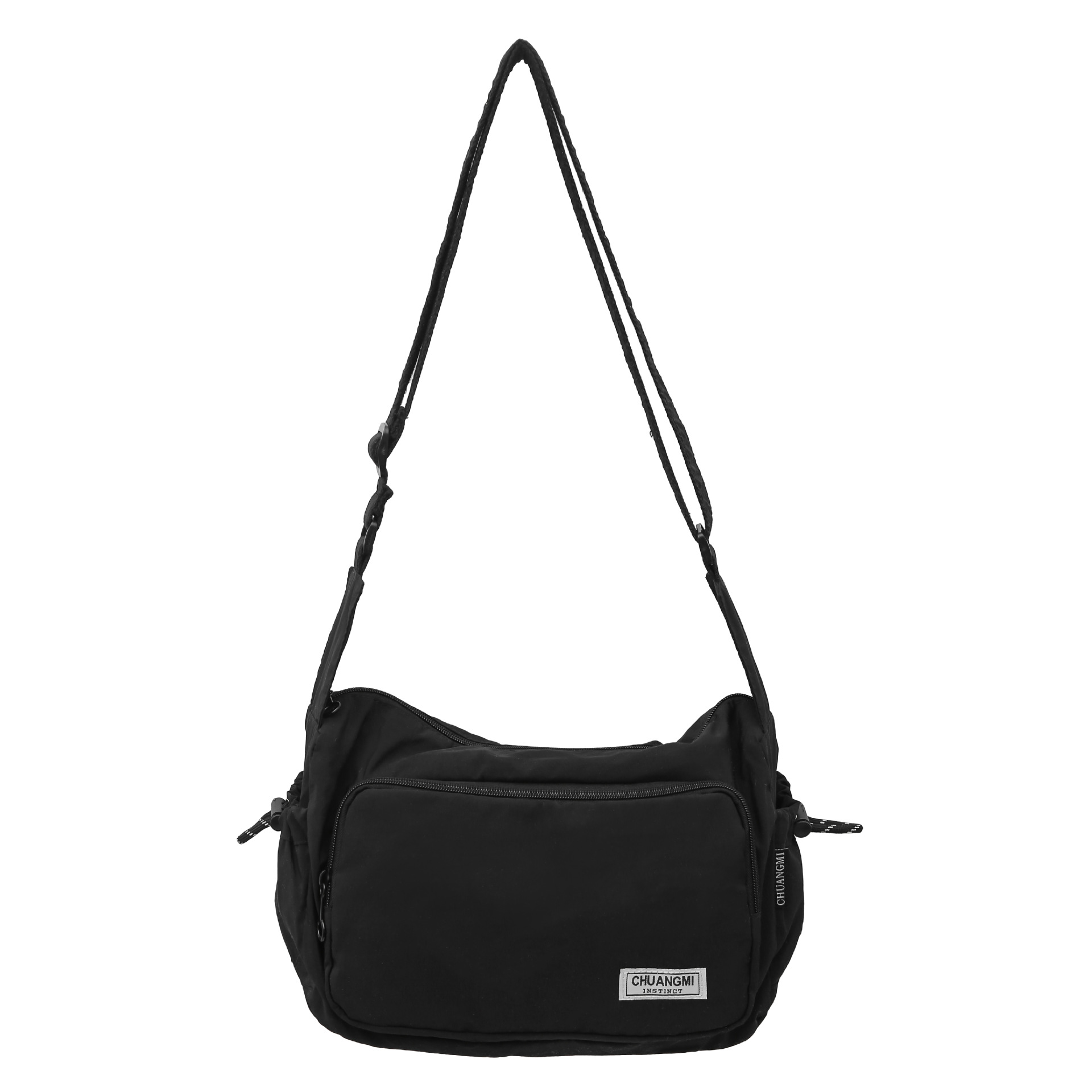 Pastoral style three-dimensional crossbody bag, simple, casual, sporty, large-capacity backpack, commuting, stylish and versatile, solid color single-shoulder bag Item Picture