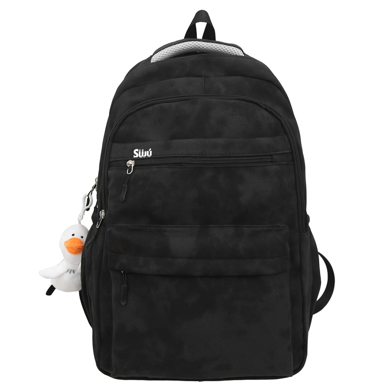 Large-capacity dark-patterned schoolbag, design sense backpack for junior high school students, wide shoulder strap computer backpack for high school and college students, couple Item Picture