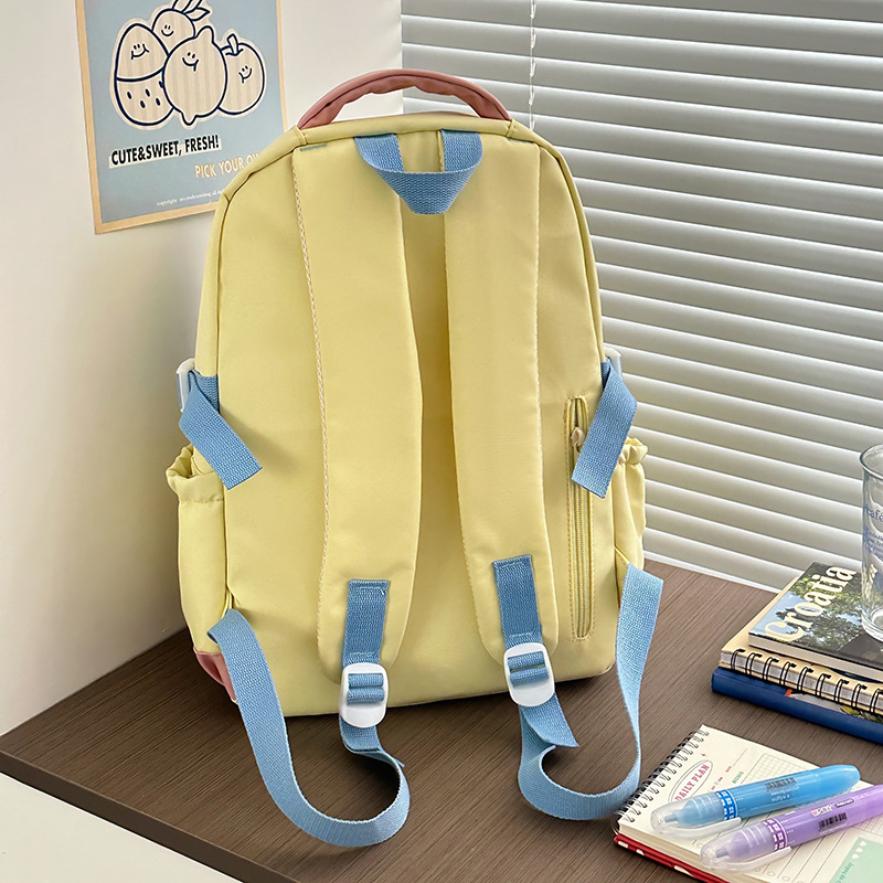 Schoolbag for female primary school students, high appearance level, backpacks for girls in grades three to six, cute girls, color-blocking backpacks for junior high school students, girlish hearts Specification drawing
