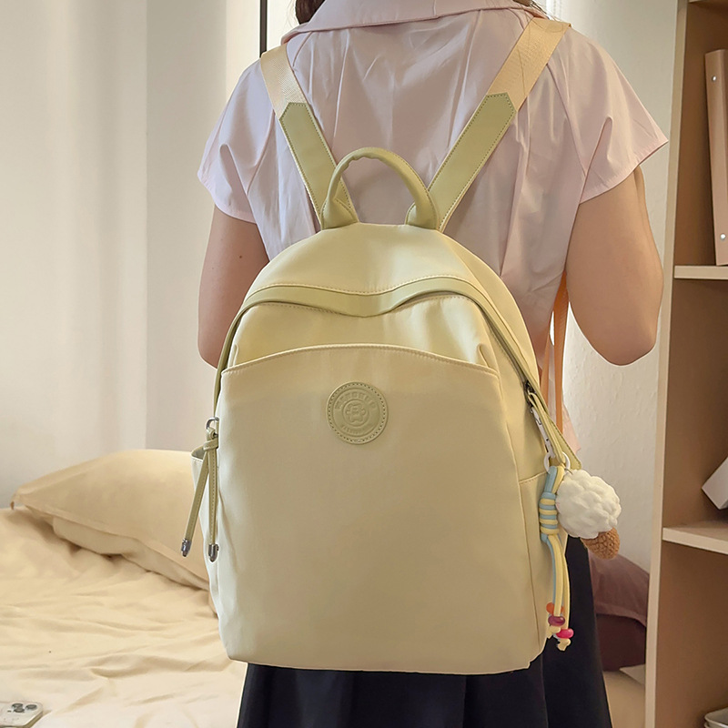The new summer style of cute and girlish dopamine mini backpack is a versatile and casual backpack for college students' classes details Picture