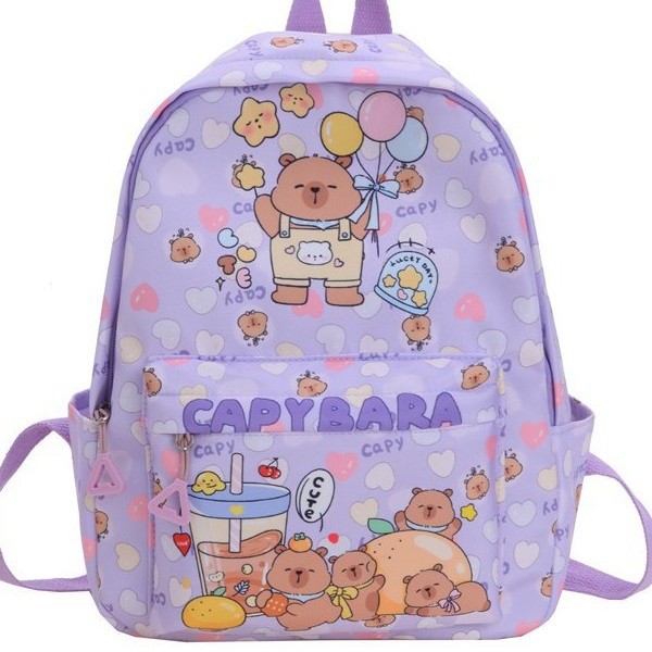 A new Japanese-style ins high-appearance-level, fresh, sweet and cute candy-colored Capibara backpack for grades 1-3 Item Picture