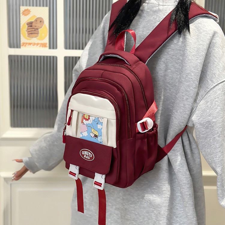 Japanese-style ins pain-relieving schoolbag for junior high school girls, high school and college students, large-capacity, lighter-burden backpack for girls Application Scenario