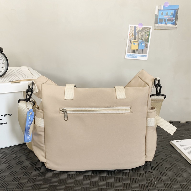 ins trendy crossbody bag for men 2024 New large-capacity student mailman bag, Korean-style workwear couple single-shoulder bag Specification drawing