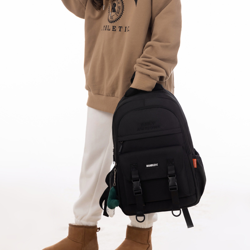 New school style soft girl color schoolbag, Korean simple letter style for primary and high school students' backpacks Application Scenario