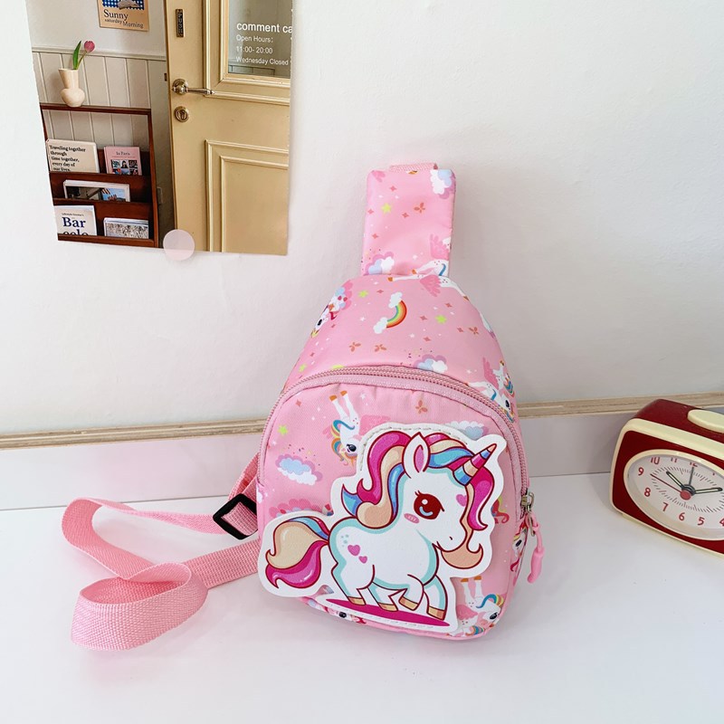New boys' and girls' chest bags, Korean-style cute little girl single-shoulder bag, light and cool for going out, little boy crossbody bag Specification drawing
