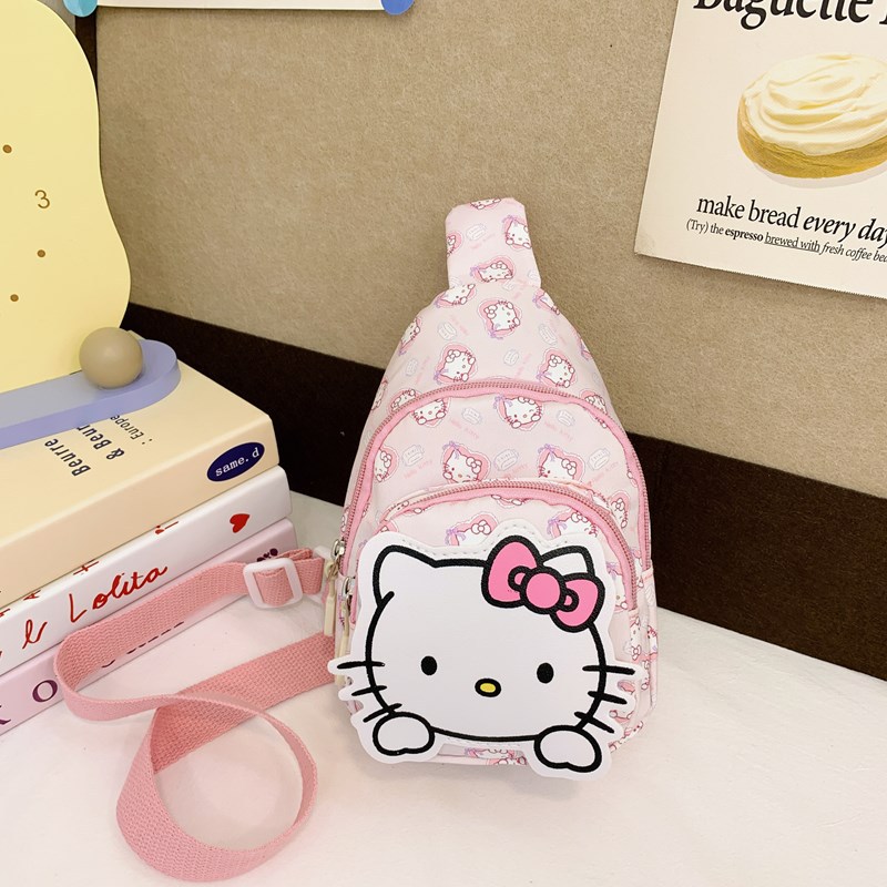 2024 Winter New Children's bag, cartoon Sanrio accessories, single-shoulder crossbody bag, girls' multi-functional storage bag details Picture