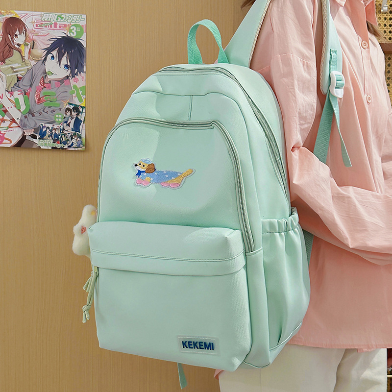 Japanese-style InS-style sweet schoolbag for middle and high school students, fresh and cute, large-capacity backpack, versatile travel backpack details Picture