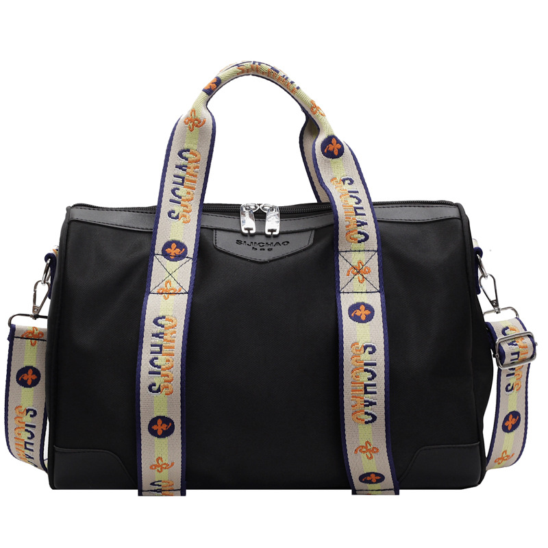 A lightweight, versatile and fashionable canvas single-shoulder travel bag for women, a new large-capacity crossbody Boston bag for autumn and winter 2024 Item Picture