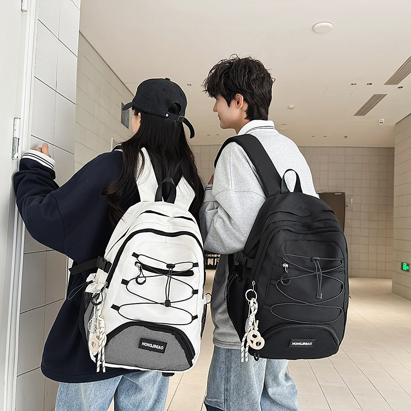 New versatile workwear college student schoolbag, casual sports, large capacity, high appearance level, backpack travel, outdoor backpack details Picture