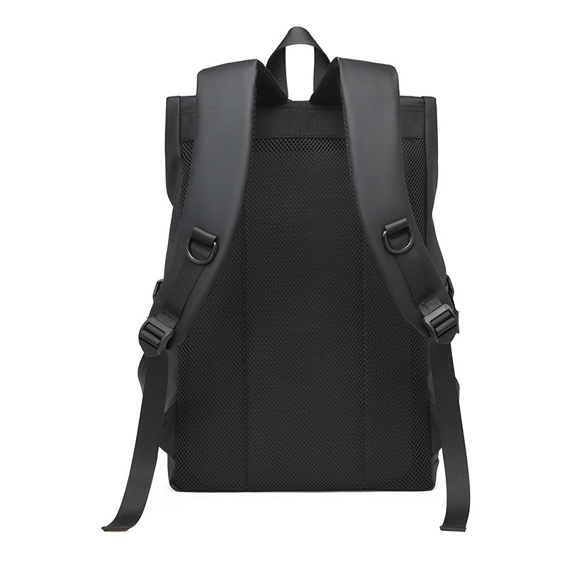 The new casual travel backpack features a cool and functional style, a folding and rolled-up bag, and a men's outdoor travel bag Specification drawing