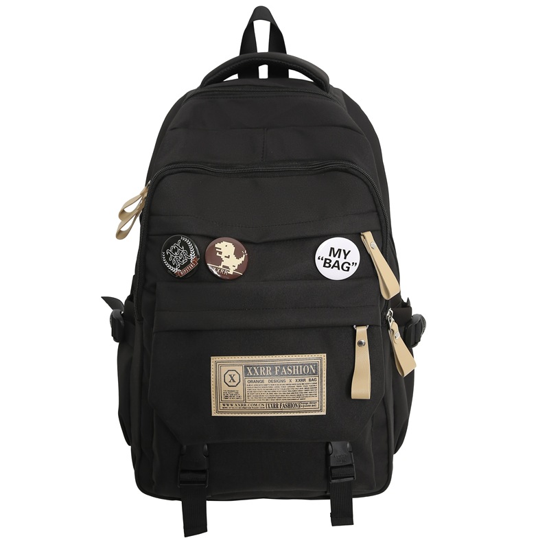 New retro workwear college student couple backpack, Korean style Instagram sturdy and durable middle school student two-piece backpack Item Picture