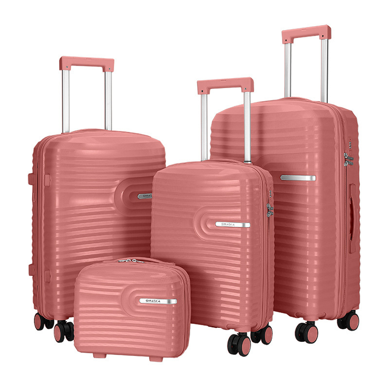 Customized PP trolley case cross-border trade PP hard shell case three-piece set 20, 24, 28 inch zipper style travel luggage Application Scenario