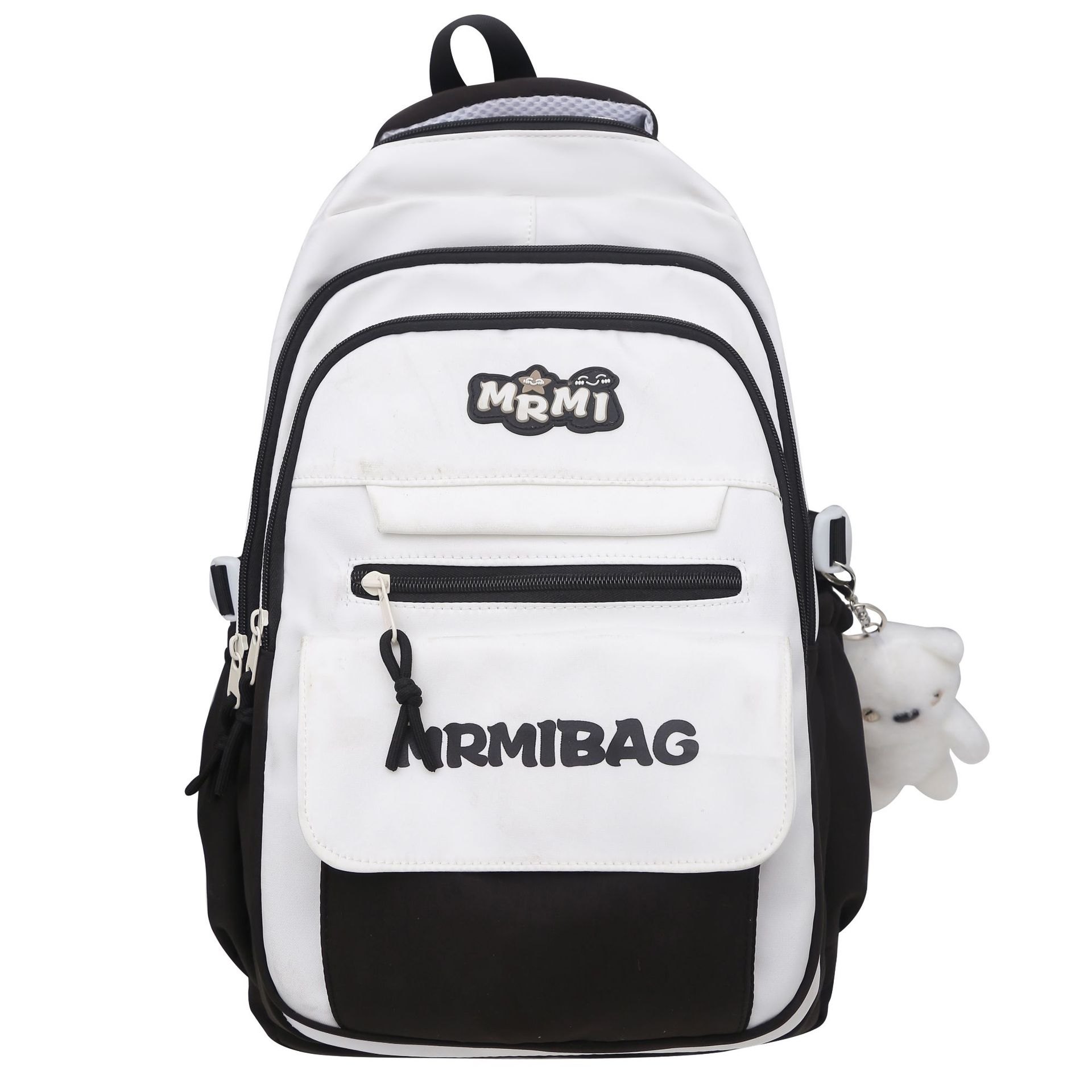 A cute schoolbag for junior high school students, a lightweight forest-themed versatile bag with contrasting colors, and a large-capacity backpack for high school students Item Picture