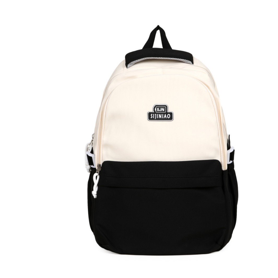 Forest-themed, simple and fresh, large-capacity backpack for junior and senior high school students to reduce burden and protect the spine, color-matched casual, light and sweet backpack Item Picture