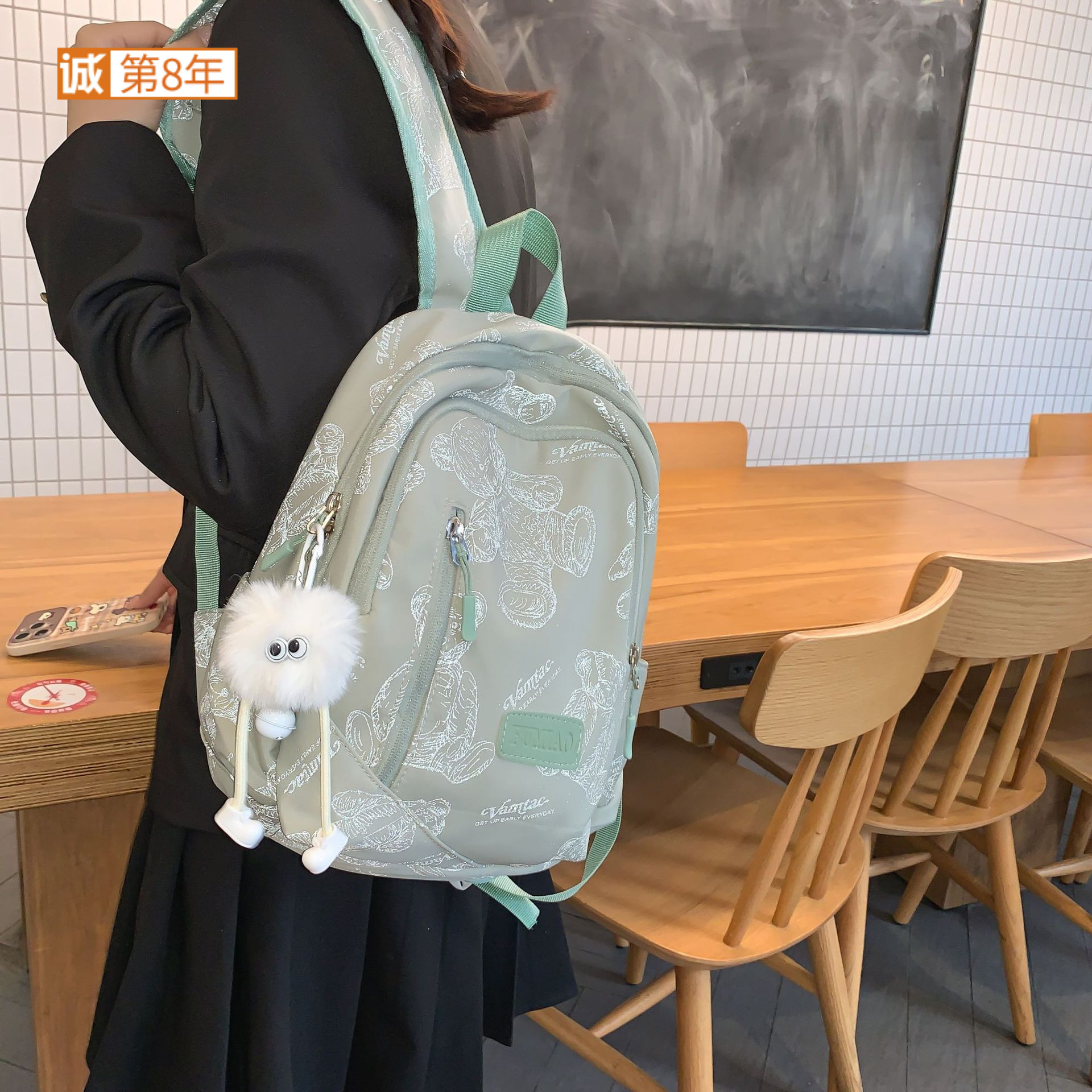 Japanese-style InS-style casual small backpack, lightweight schoolbag, forest-style fresh and sweet girl's mini backpack for shopping full figure