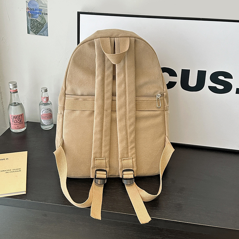Large-capacity backpack for women, 2025 new style, fashionable, casual, lightweight, travel bag, simple commuting backpack Specification drawing