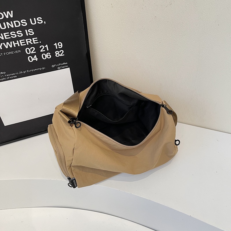 New 2025 simple and versatile commuter bag, ins solid color casual and lightweight single-shoulder bag, large-capacity student crossbody bag Specification drawing