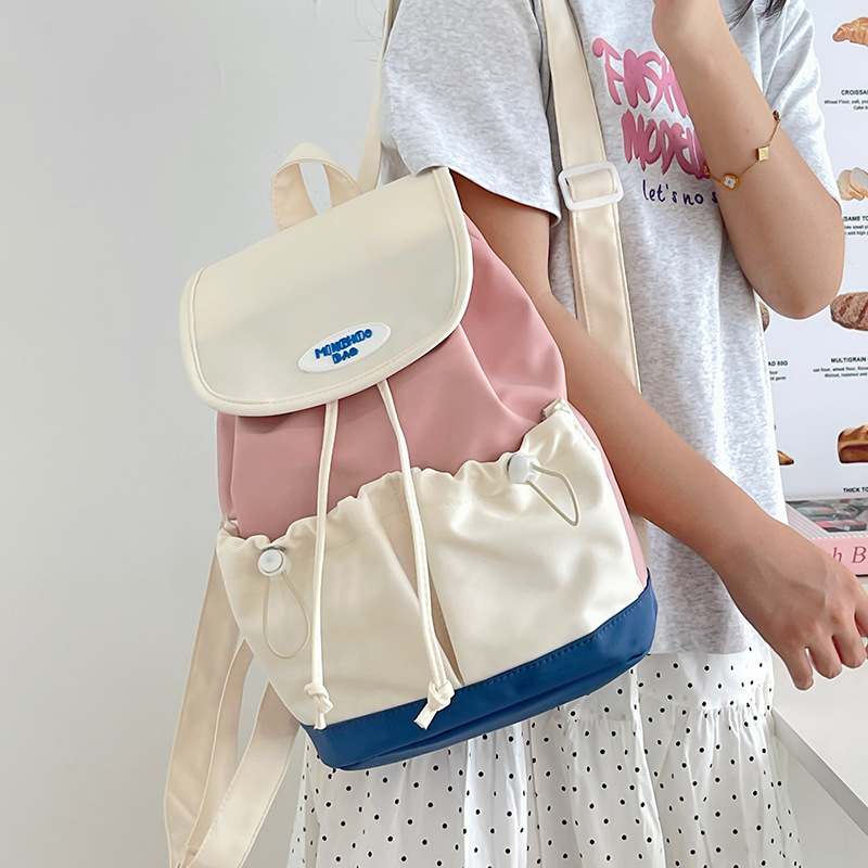 Cute and fresh mini shopping backpack, mommy bag, versatile small schoolbag, and lightweight backpack for girls' travel and study Tours full figure