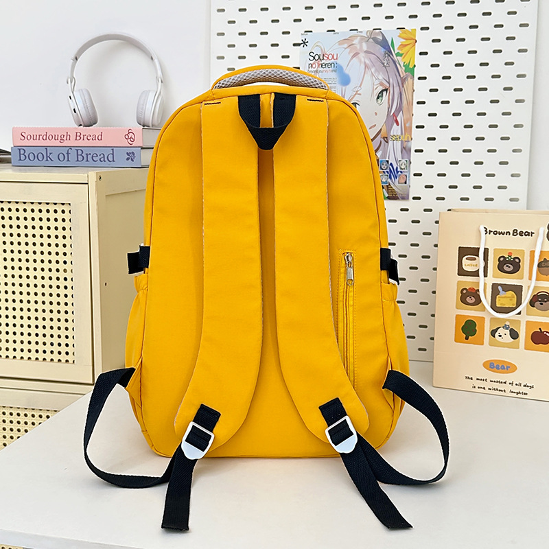 A new Korean-style Instagram backpack with a high aesthetic level, fresh and sweet candy color, and a simple and lightweight backpack for junior and senior high school students Specification drawing