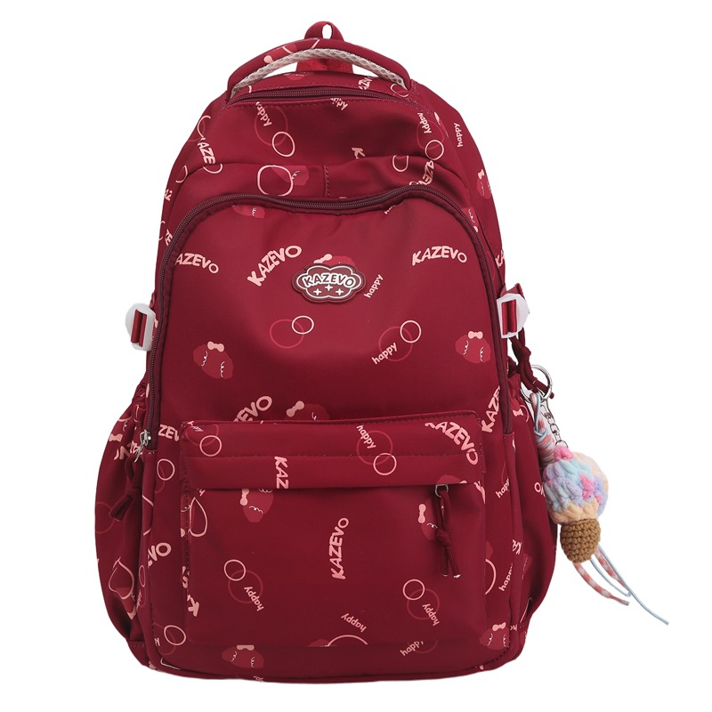 A new high-appearance-level Korean-style fresh and sweet letter backpack, a lightweight, simple and large-capacity backpack for junior and senior high school students Item Picture