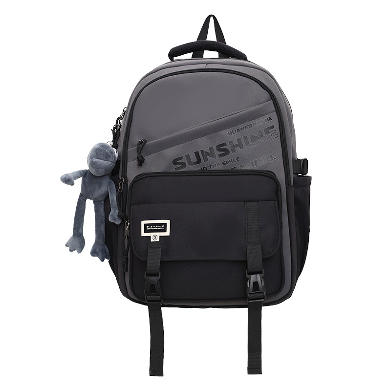 Japanese high school student schoolbags, cool and large-capacity, couple's high-appearance-level backpacks, Korean style Instagram casual and versatile backpacks Item Picture