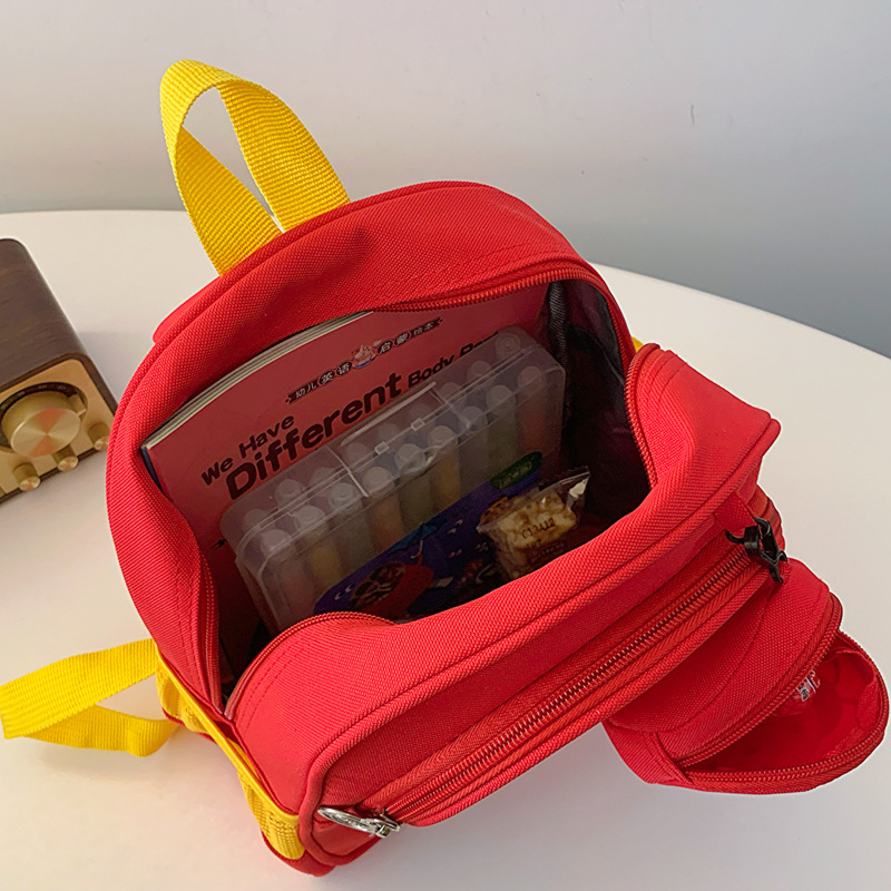 Durable and fun mushroom girl three-dimensional schoolbag, mini children's small backpack, travel bag for children aged 1-3 Specification drawing