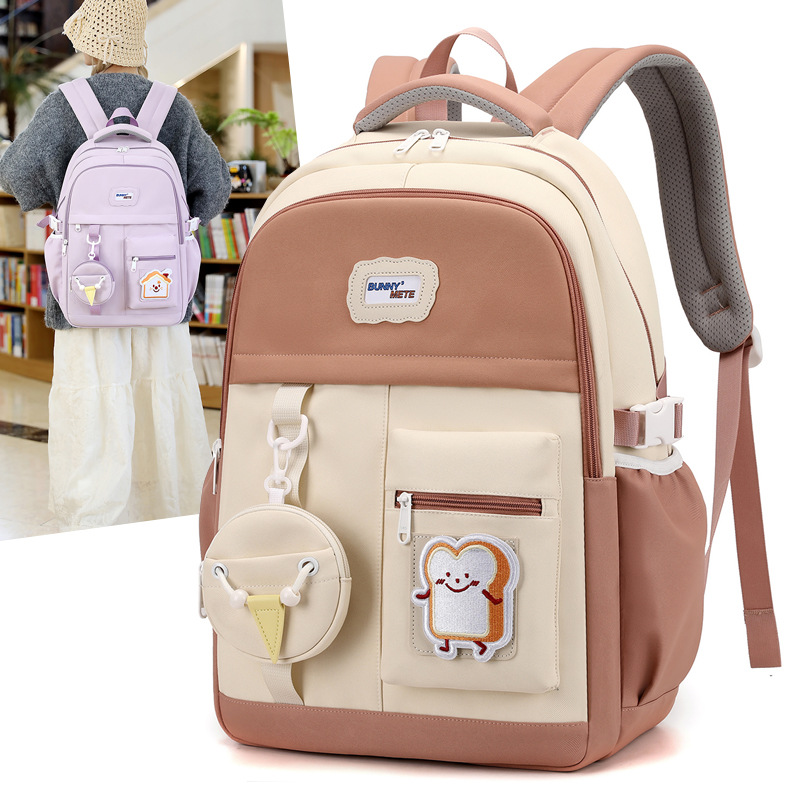 "Schoolbag for Girls 2025 New Korean version, high-quality large-capacity backpack for junior high school girls and primary school students from grades three to six. full figure